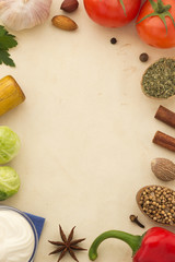 spices background and food