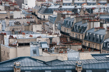Fototapeta premium Buiding roofs with attics