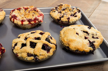 Baking homemade fresh fruit pies