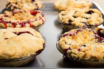 Baking homemade fresh fruit pies