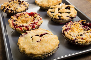 Baking homemade fresh fruit pies