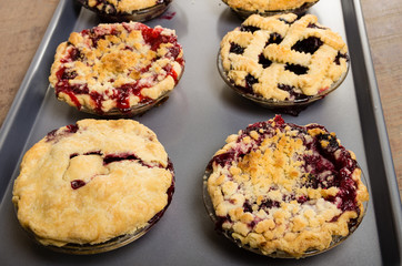 Baking homemade fresh fruit pies