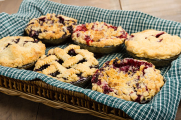 Baking homemade fresh fruit pies