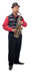 Young saxophonist