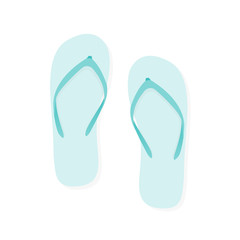 Turquoise flip flops