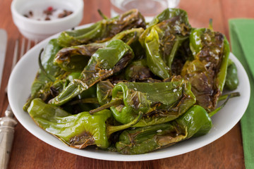grilled pepper on the plate