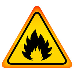 Vector fire warning sign