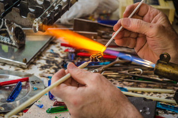 Glass blower work