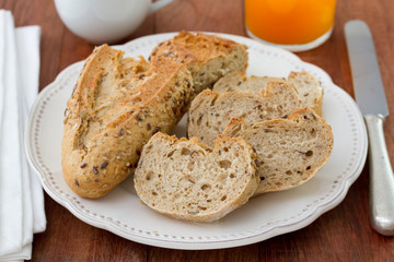 bread with orange juice