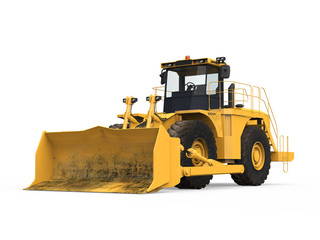 Yellow Bulldozer Isolated © nerthuz