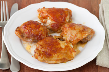 fried chicken on white plate