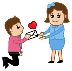 Proposing a Girl with a Love Letter