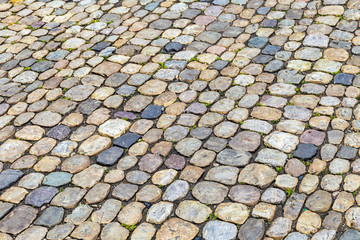 background of cobblestone pavement