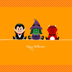 Halloween Vampire, Witch & Devil Dots
