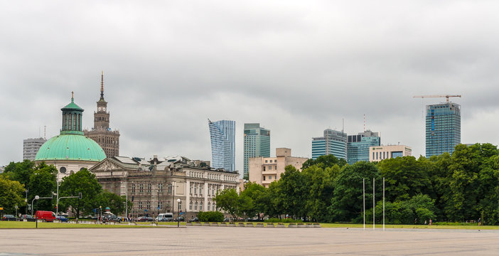 Fototapeta Pilsudski Square in Warsaw, Poland