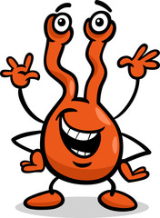 strange alien cartoon illustration