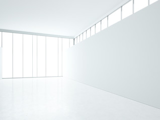 white interior with big window