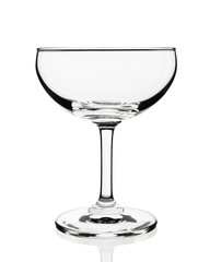 Empty wine glass isolated on white background