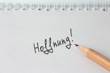 Notiz "Hoffnung!"
