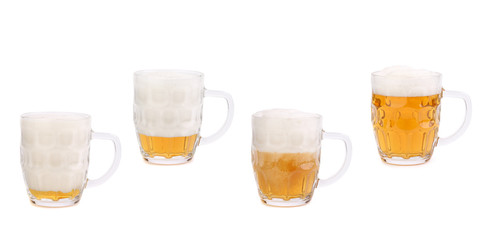 Decreasing the foam in a mug of beer