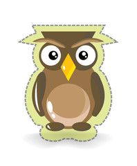 Cute Vector Owl Sticker