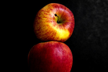 Apple isolated in black background