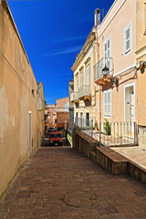 Sardinia - street and walls in Carloforte