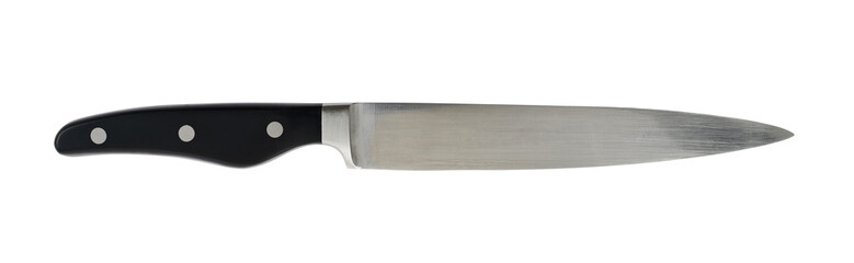 Steel metal kitchen knife isolated