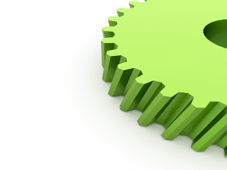 Obraz premium One green gear