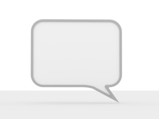 Gray speech bubble isolated