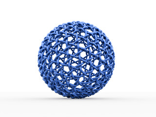 Blue sphere concept isolated