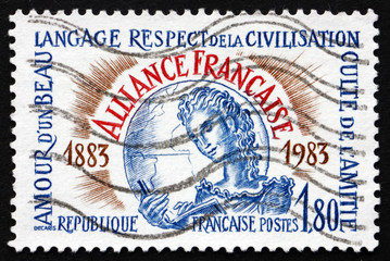 Postage stamp France 1983 Alliance Francaise Centenary