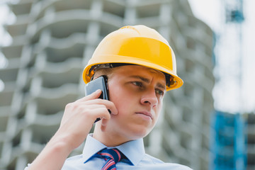 engineer with a phone