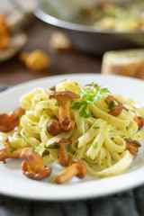 Pasta mit frischen Pfifferlingen