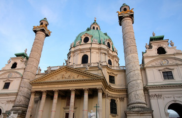 Obraz premium Karlskirche Church in Vienna, Austria