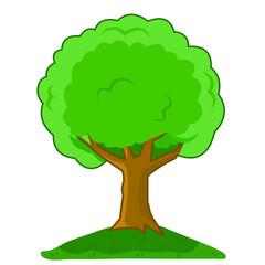 Vector illustration Cartoon tree isolated