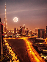 Dubai in moonlight