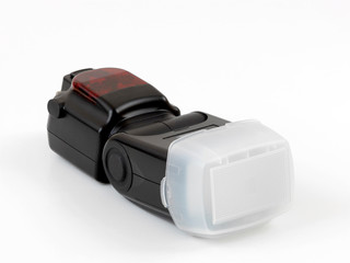 Camera flash isolated on white background