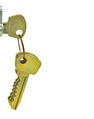 keys on a white background