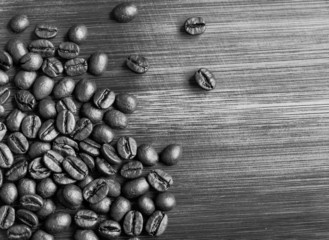 Coffee beans (black and white)