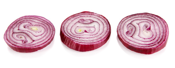 Purple onion isolated on white