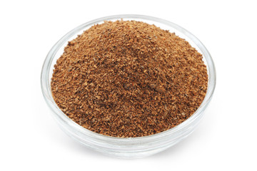 Cinnamon Powder in a Glass Bowl