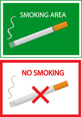 no smoking and smoking area