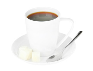 Cup of coffee, isolated on white