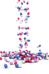 Pills falling