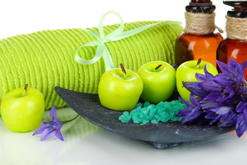 Aroma candles isolated on white