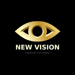 Medical Company Logo with Eye Symbol