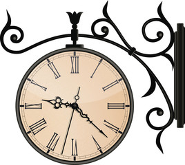 Vintage Street Clock. EPS10