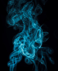 Blue smoke.