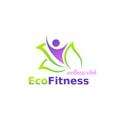 Wellness Club Logo with Eco Fitness Symbol